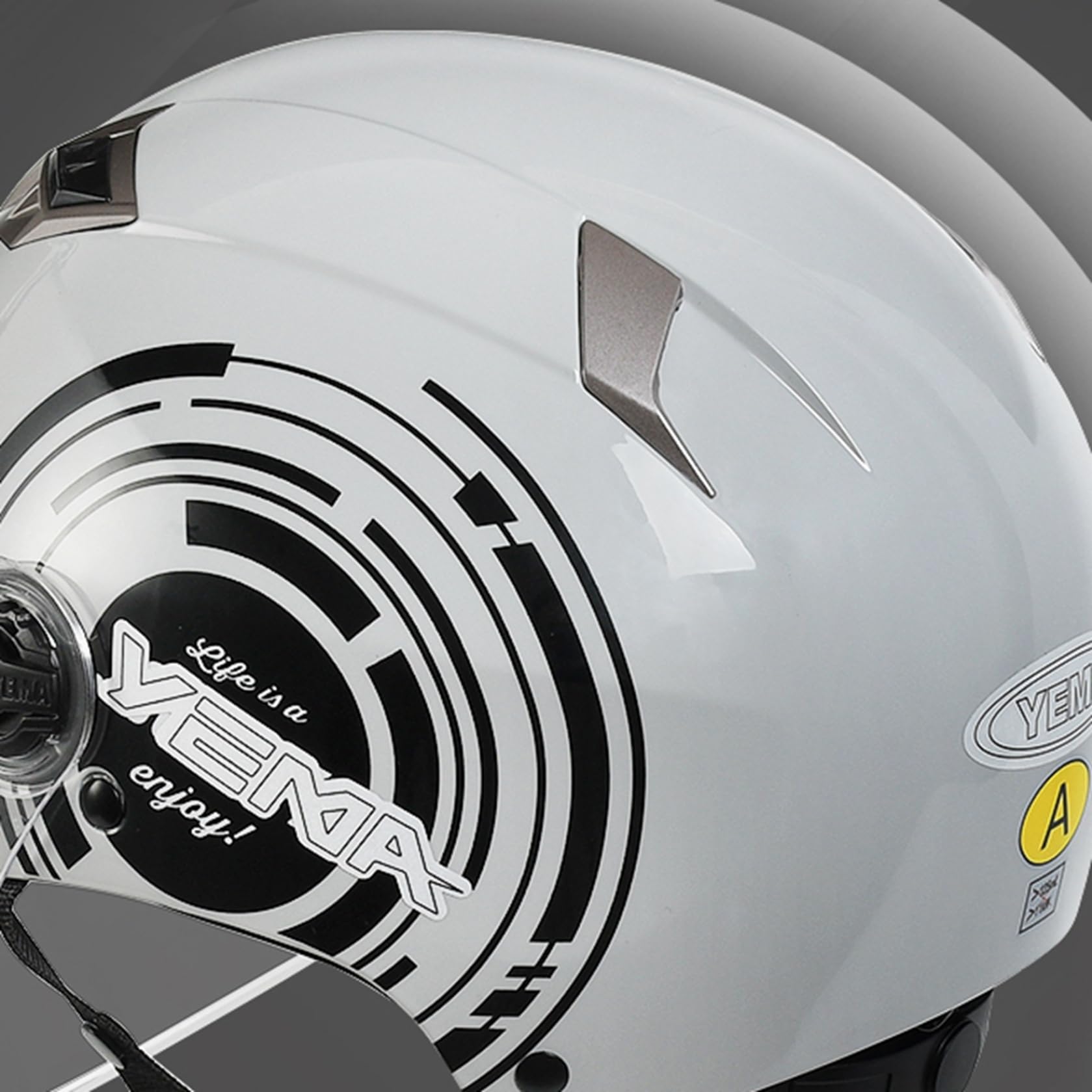 Amazon.co.jp: 半帽ヘルメット バイク用ヘルメット ダブルシールド